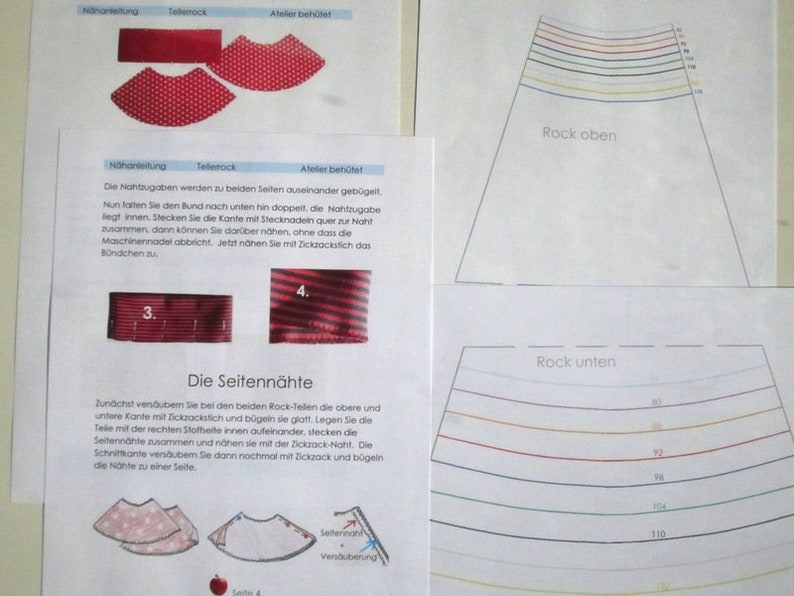 Schnitt Anleitung Tellerrock Mädchen Gr. 74-140 image 3