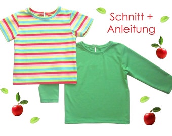 Schnitt + Anleitung Baby + Kleinkinder T-Shirt Gr. 56-92