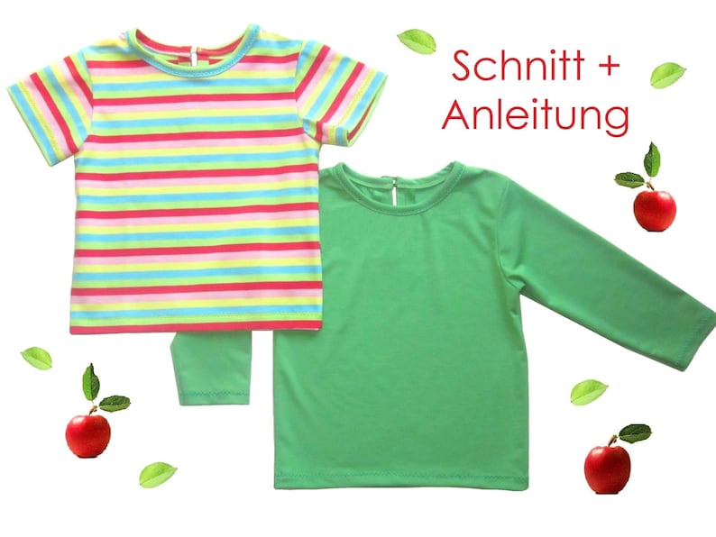 Schnitt Anleitung Baby Kleinkinder T-Shirt Gr. 56-92 Bild 1