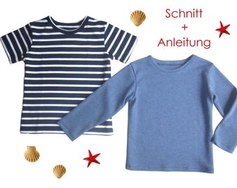 Schnitt + Anleitung Kinder T-Shirt Gr. 92-128
