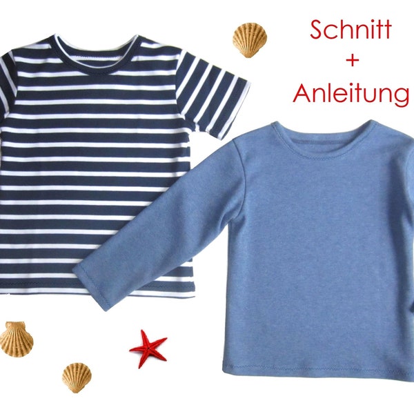 Schnitt + Anleitung Kinder T-Shirt Gr. 92-128