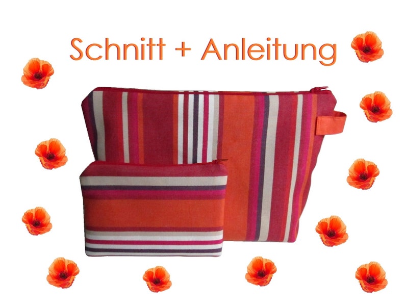 Schnitt und Nähanleitung Kulturtasche und Kosmetiktäschchen 画像 1