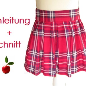 Schnitt + Anleitung Faltenrock Mädchen Gr. 86-140