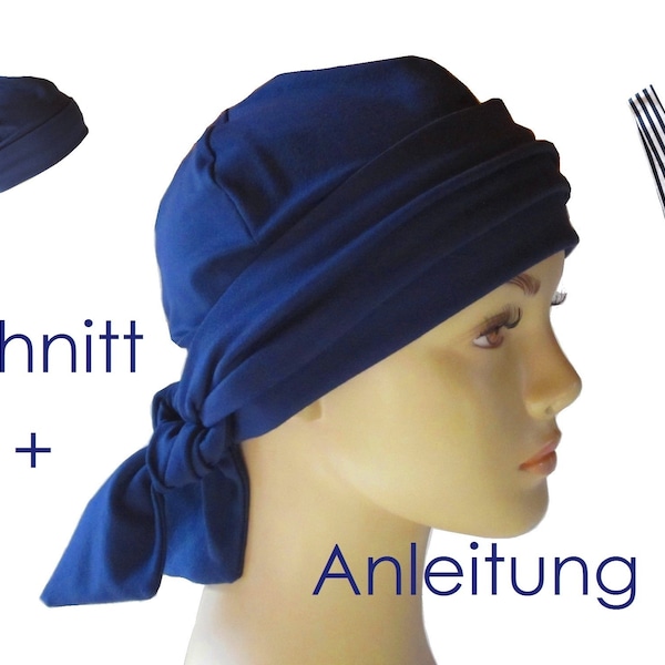 Schnitt + Anleitung Band-Mütze für Alopecia, Chemo