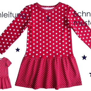 Schnitt Anleitung Jerseykleid Mädchen Gr.80-140 画像 1