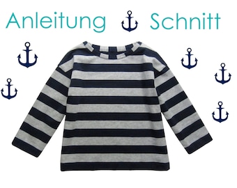 Schnitt + Anleitung U-Boot-Shirt Gr.80 bis 140