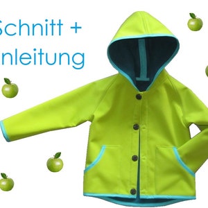 Schnitt + Anleitung Kapuzenjacke Hoody Gr.80-140
