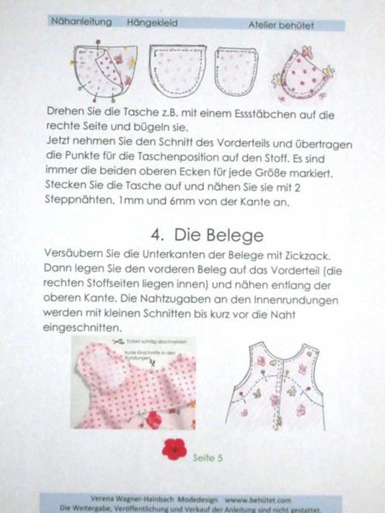 Schnitt Anleitung Hänge-Kleid für Kleinkinder Bild 4
