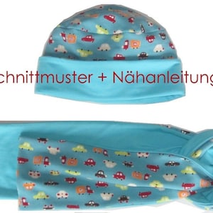 Schnitt 4-Varianten-Mütze + Wendeschal in 9 Größen