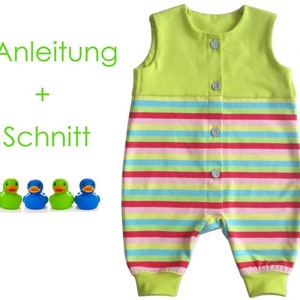 Schnitt Nähanleitung Baby-Strampler Gr. 50-74 Bild 1