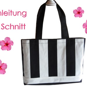 Schnitt, Anleitung Shopper oder Strandtasche Bild 1