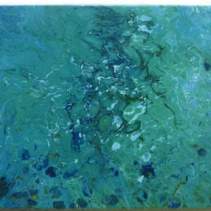 Greenery Acryl Pouring Painting