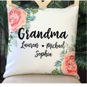 Grandma Pillow, Grandma Mothers Day, Grandma Gift for Mothers Day, Grandma Gift from Grandkid