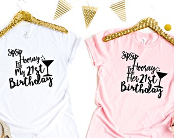 womans 21st birthday shirts