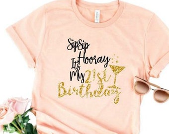 womans 21st birthday shirts