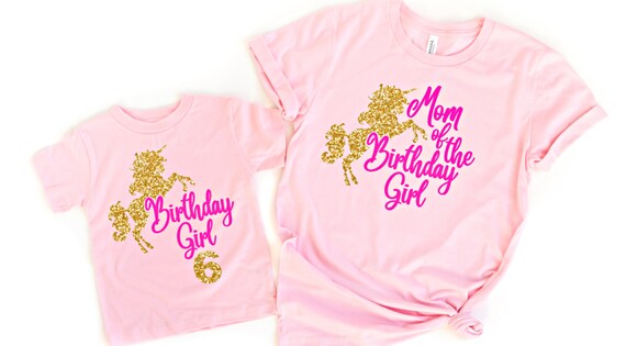 mother daughter matching birthday shirts