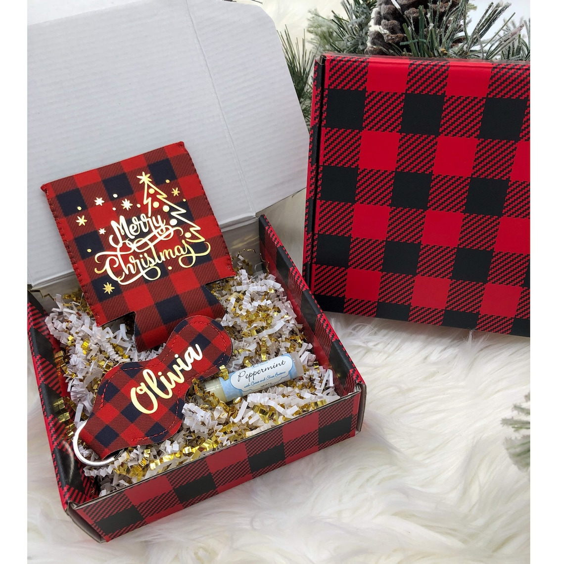 Buffalo Plaid Gift Box Buffalo Plaid Gifts for Her Best | Etsy