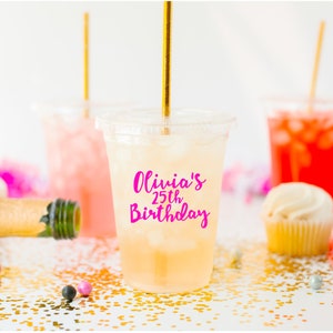Personalized 25th Birthday Party Cups, 25th Birthday Decorations, 25th Birthday Gift for Her, Daughter 25th Birthday, Born In 1997