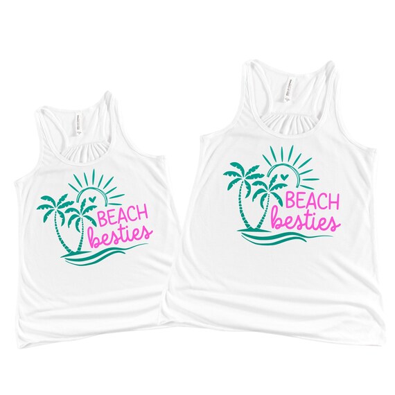 Besties Mommy and Me Shirts Beach Tank Besties Mommy and Me Beach Shirt Mommy and Me Tank Tops Summer Tanks for Moms Matching Tank Etsy