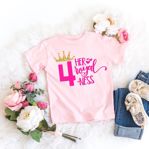This Princess Is 4 Shirt 4 Year Old Birthday Tee This Princess Is 4 Shirt 4 Year Old Birthday Tee