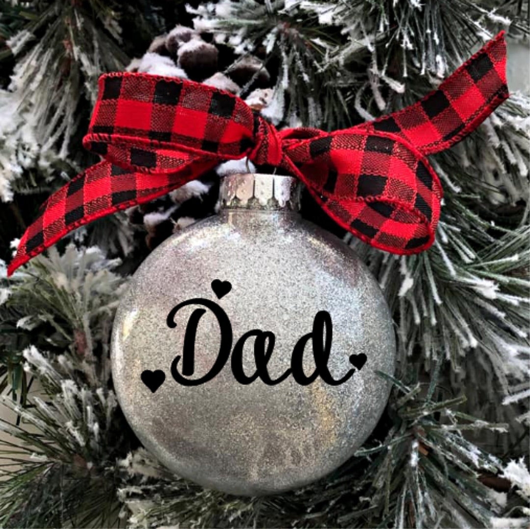 Dad Ornament Daddy Ornament Personalized Buffalo Plaid Etsy