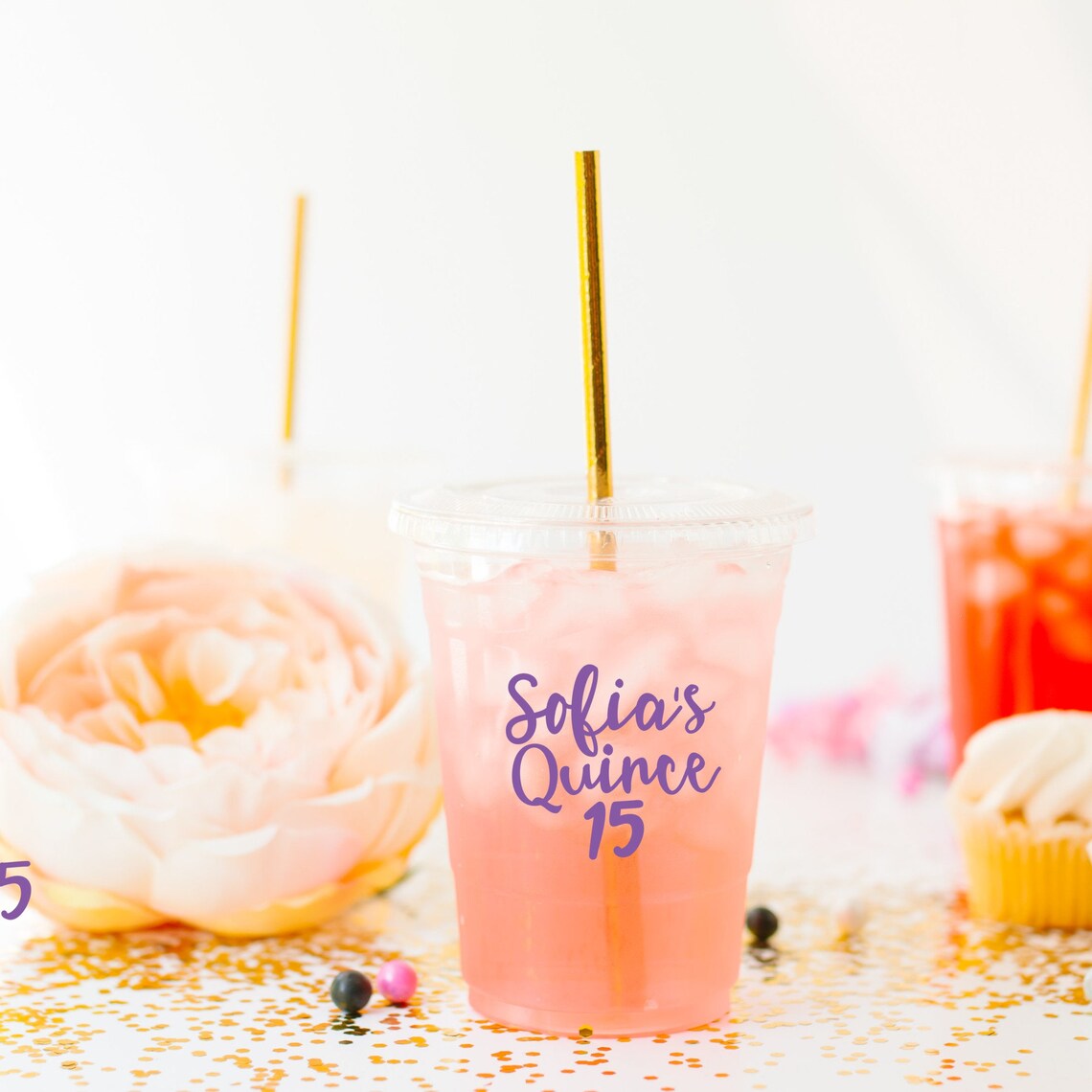 Quince Cups Quinceanera Party Decorations Personalized Etsy