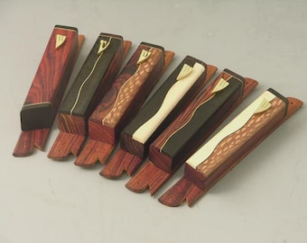 Wood Mezuzah Cases (EC2) - Premium Handgefertigte Jejuda | E.Cohen Designs