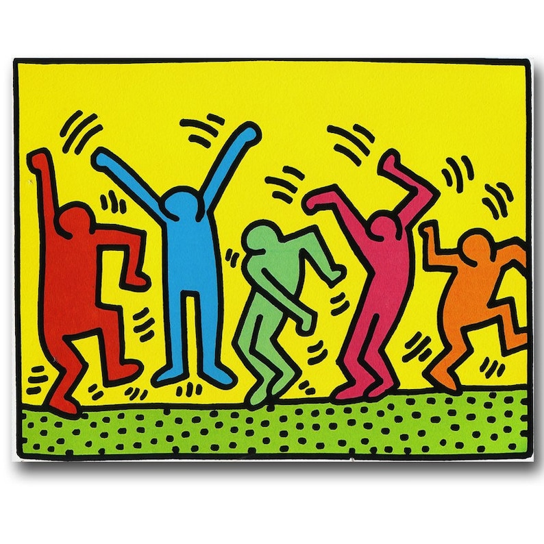 keith haring dancing men sweatpant