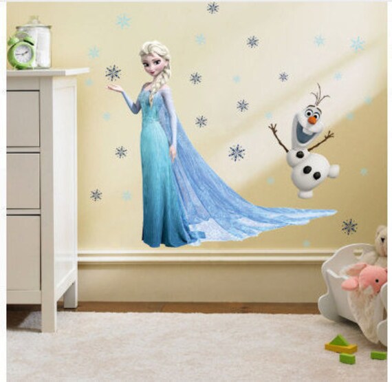 Disney Elsa Frozen Wall Decal Sticker For Girls Room Decor Nursery Daycare And Kindergarten Diy Removable