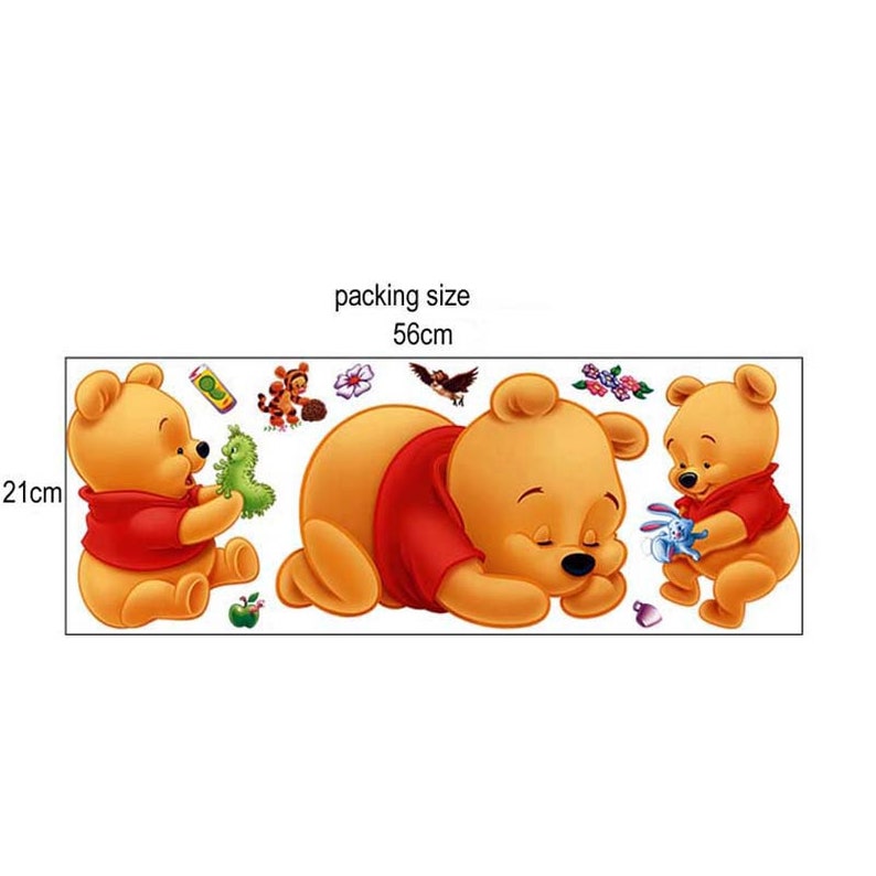 Small Wall Sticker Decal Winnie The Pooh Sleeping for Children Etsy