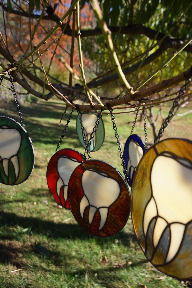 Custom Stained Glass Molar Sun Catcher image 1