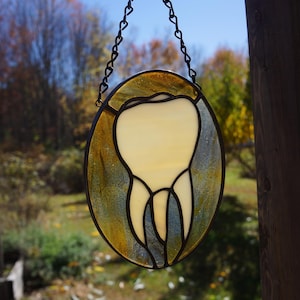 Custom Stained Glass Molar Sun Catcher image 2