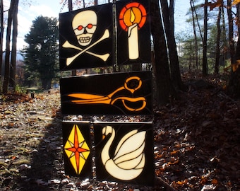 Shadowbox Stained Glass Panel