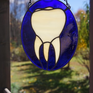 Custom Stained Glass Molar Sun Catcher image 4