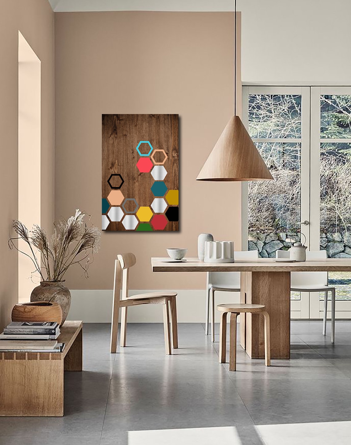 Geometric Art Bedroom Art Paintings Modern Painting Wood Etsy