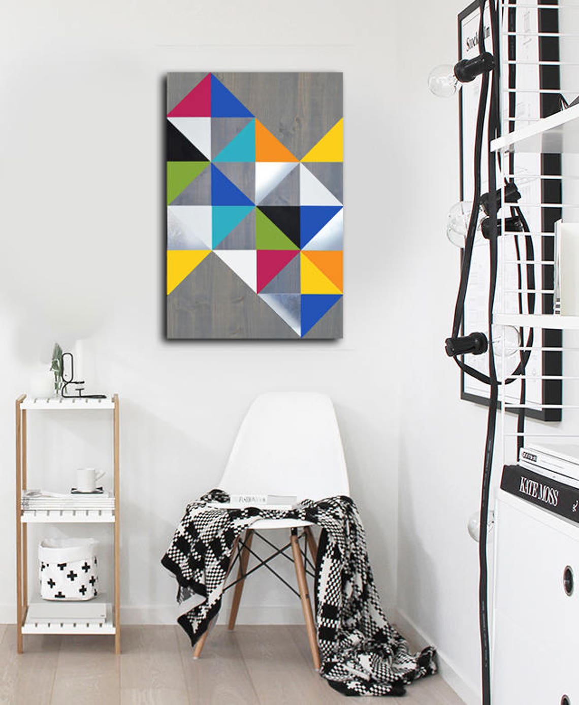 Metal Art Wall Decor Wall Art Geometric Wood Wall Art Decor Etsy