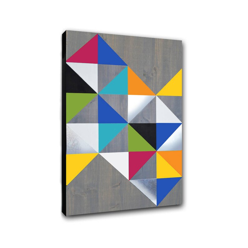 Metal Art Wall Decor Wall Art Geometric Wood Wall Art Decor Etsy