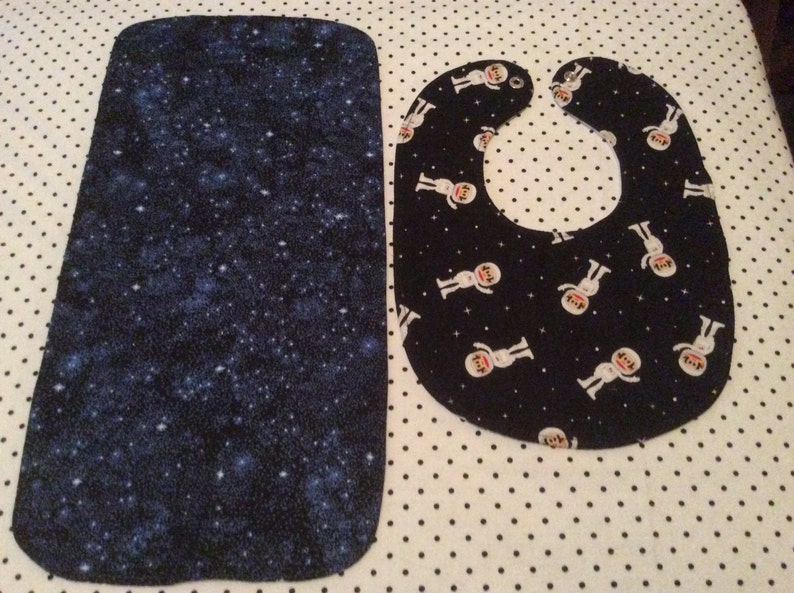 Boy Bibs and Burp Cloth Set Etsy