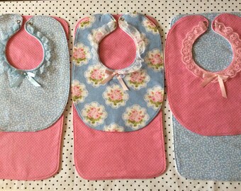 Girl Baby Bib Set