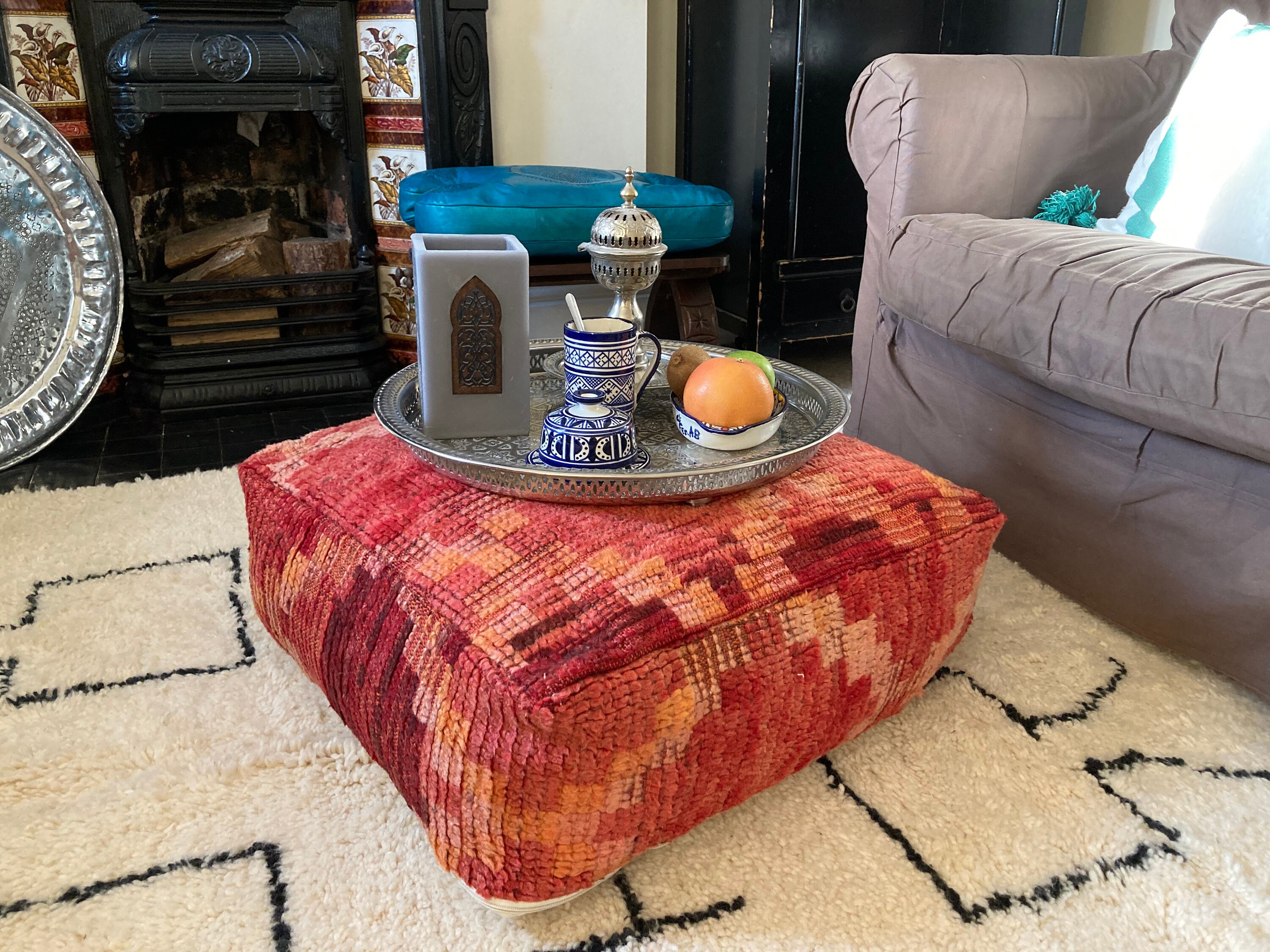 Boujaad Piso Cojín / Almohada de suelo / Funda de almohada de | Etsy