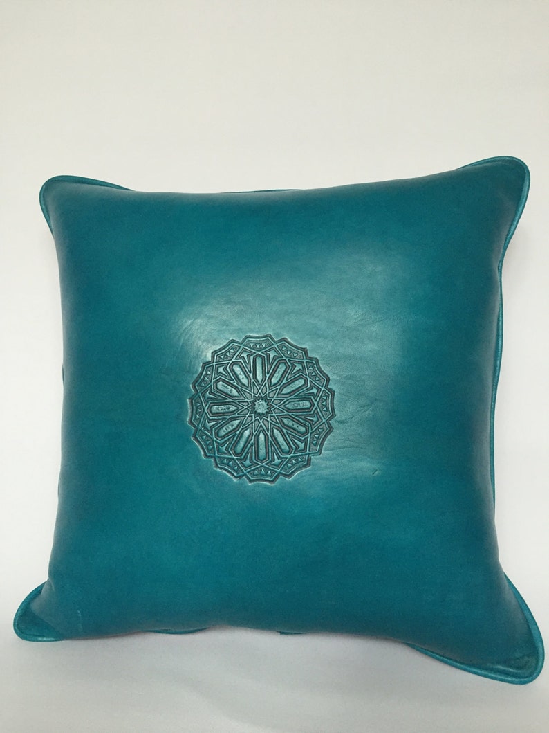 Leather Cushion / Accent Pillow Couch / Handmade pillow / Etsy