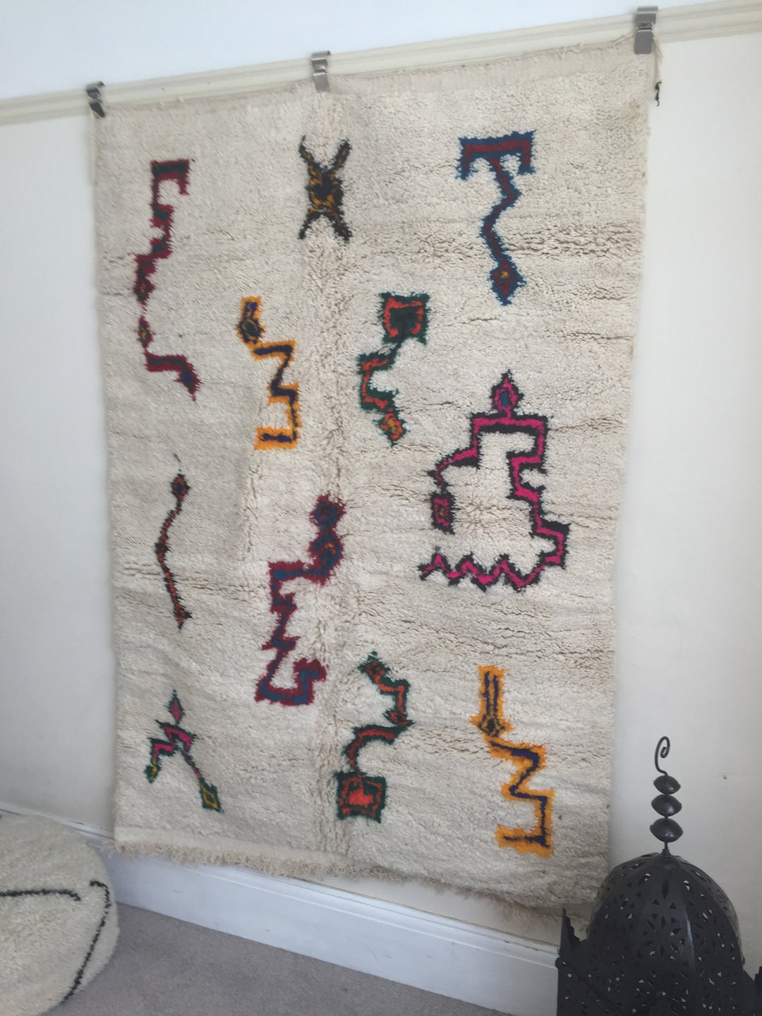 Moroccan Handwoven Rug, Wool / Bohemian Rug / Azilal Rug / Berber Rug ...