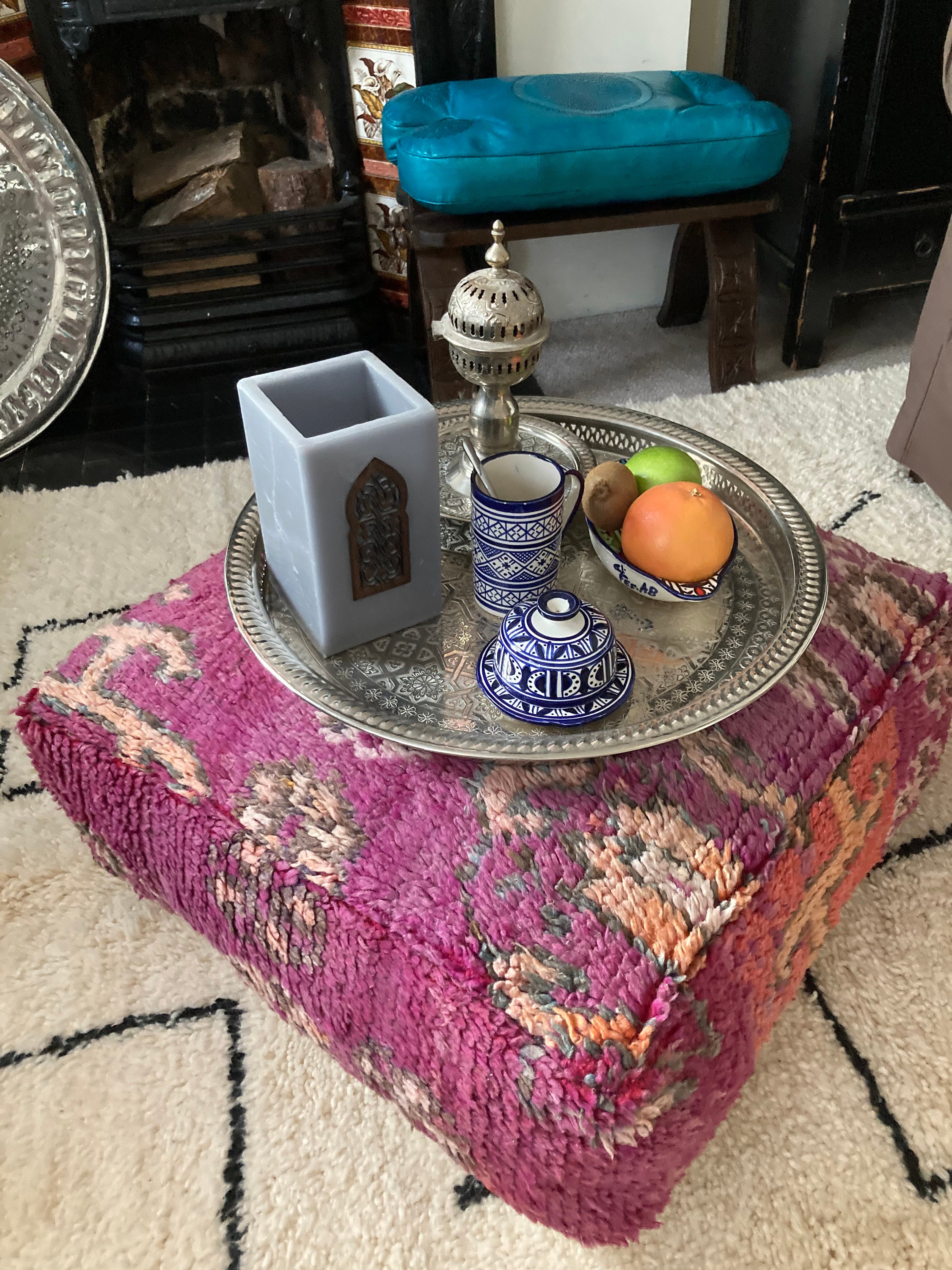 Boujaad Piso Cojín / Almohada de suelo / Funda de almohada de | Etsy