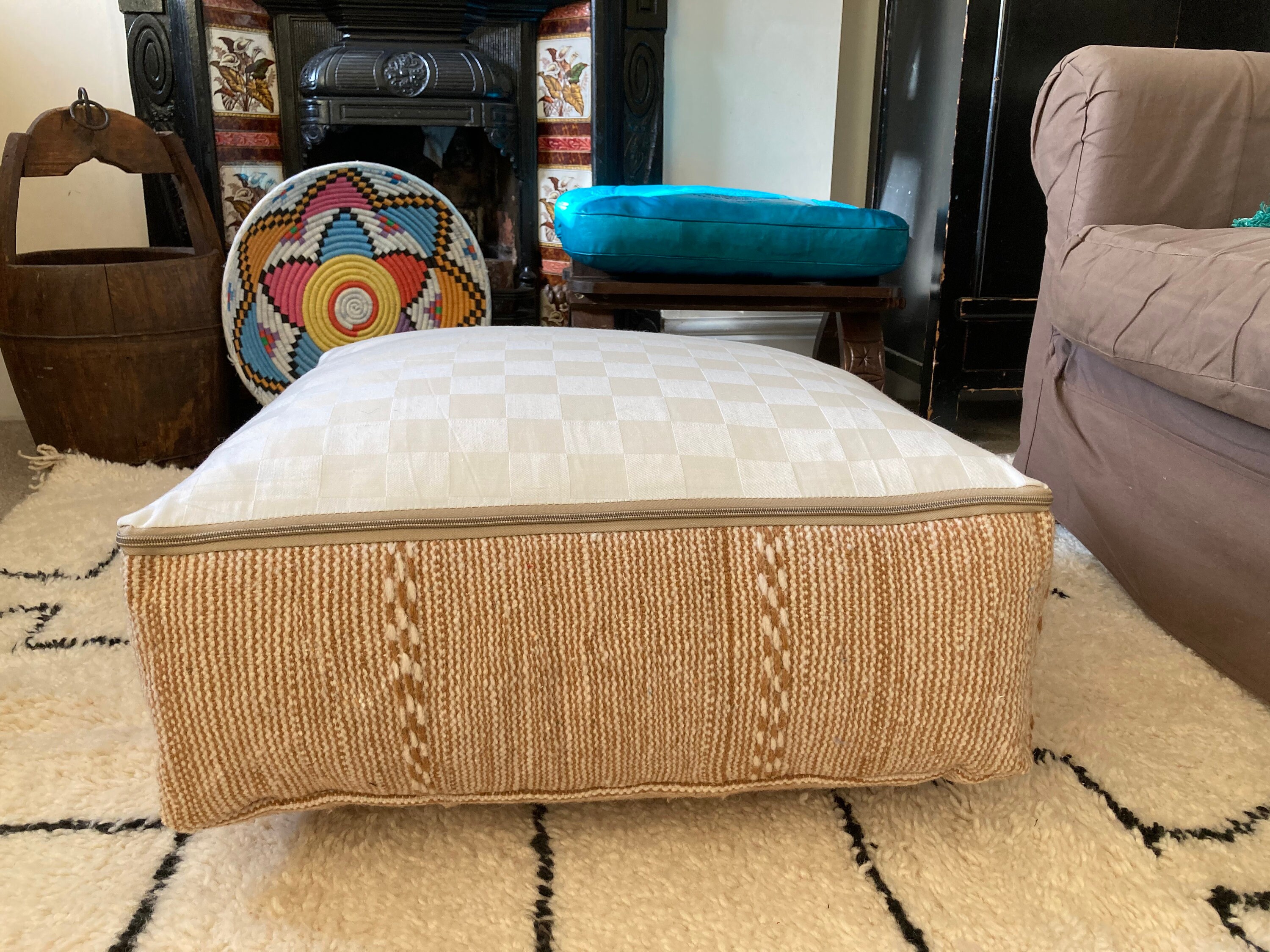 Cubierta de cojín de suelo XL / Cojín de suelo marroquí hecho | Etsy