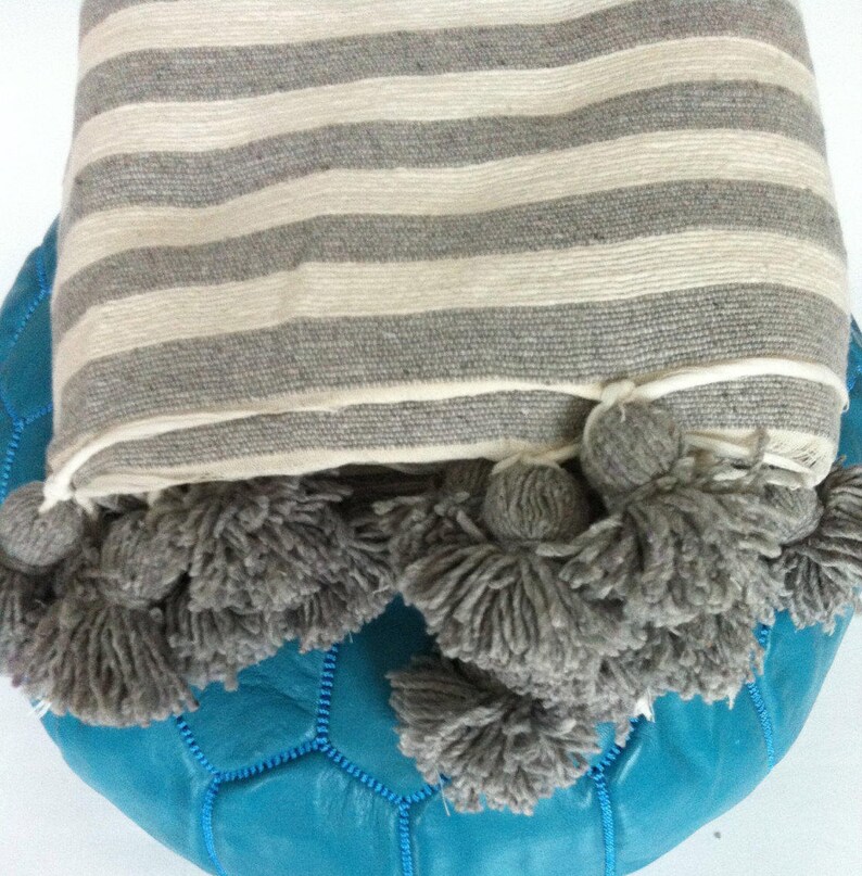 Moroccan Pom Pom Blanket Throw With Pom Pom Moroccan Etsy UK