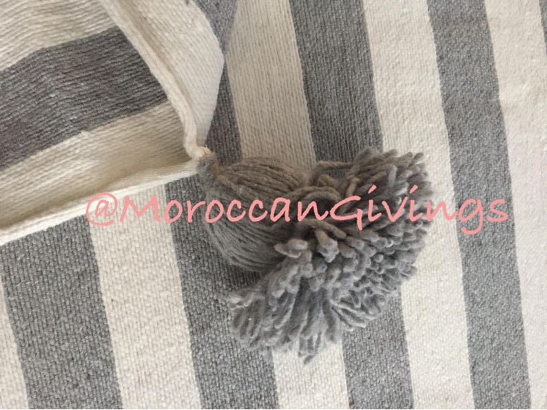 Moroccan Pom Pom Blanket Throw With Pom Pom Moroccan Etsy UK