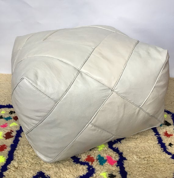 Moroccan Pouf Large / Floor Cushions / Footstool / Berber pouf / ottoman pouf / Moroccan leather pouf / UNSTUFFED Pouf / NO RETURN ...
