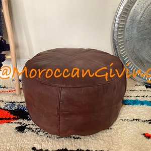 Moroccan Pouf / Floor Cushions / Footstool / Berber pouf / ottoman pouf / Moroccan leather pouf /Round Pouffe / UNSTUFFED Pouf .
