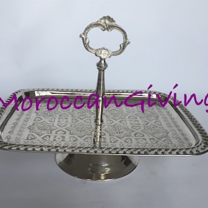 Moroccan handcrafted Cake stand, sweets serving dish, contemporary serving sweets stand