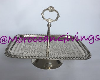 Moroccan handcrafted Cake stand, sweets serving dish, contemporary serving sweets stand